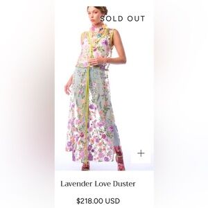Aratta Lavender Love Duster